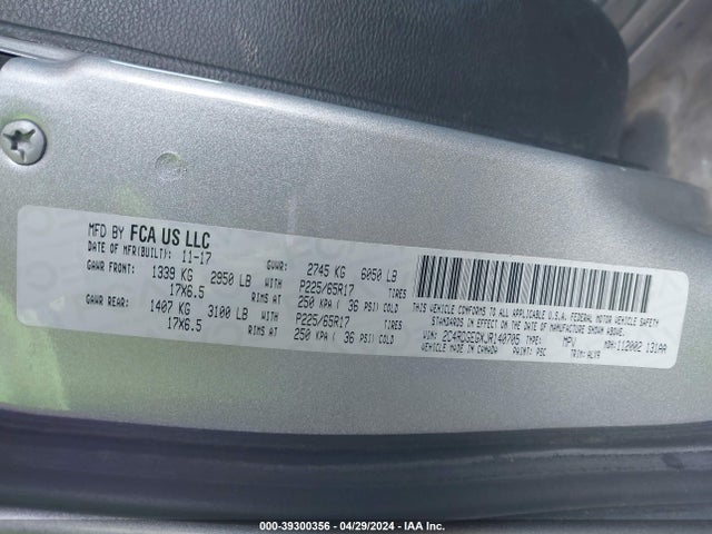 Dodge Grand Caravan Gt 2018 2C4RDGEGXJR140705 Image 9