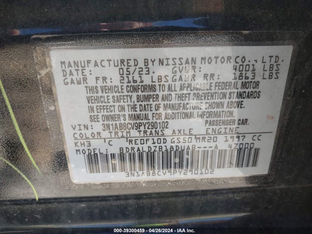 Nissan Sentra Sv Xtronic Cvt 2023 3N1AB8CV9PY290102 Image 9