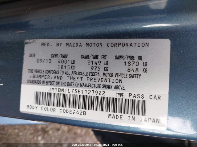 Mazda Mazda3 I Touring 2014 JM1BM1L75E1123922 Image 9