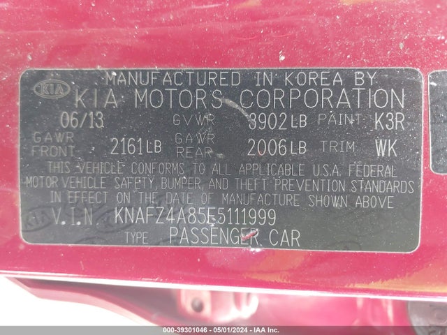 KIA FORTE EX 2014 KNAFZ4A85E5111999 Image 9