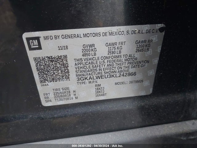 GMC Terrain Slt Diesel 2019 3GKALWEU3KL242866 Image 9