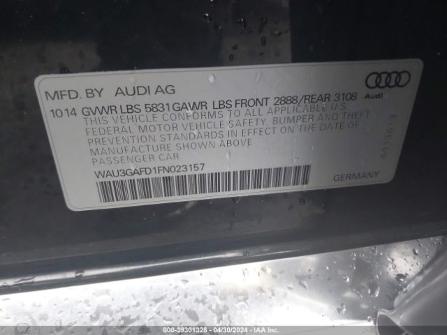 WAU3GAFD1FN023157 Audi A8 L 3.0t