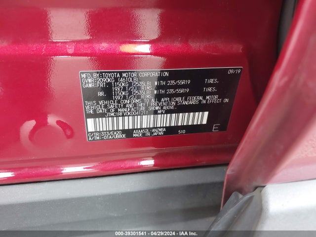 Toyota Rav4 Xle Premium 2019 JTMC1RFV0KD041211 Image 9
