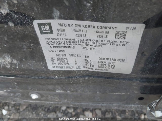 KL4MMDS22MB042167 Buick Encore Gx Fwd Select