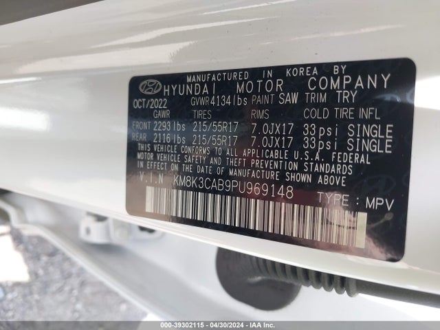 Hyundai Kona Sel 2023 KM8K3CAB9PU969148 Image 9