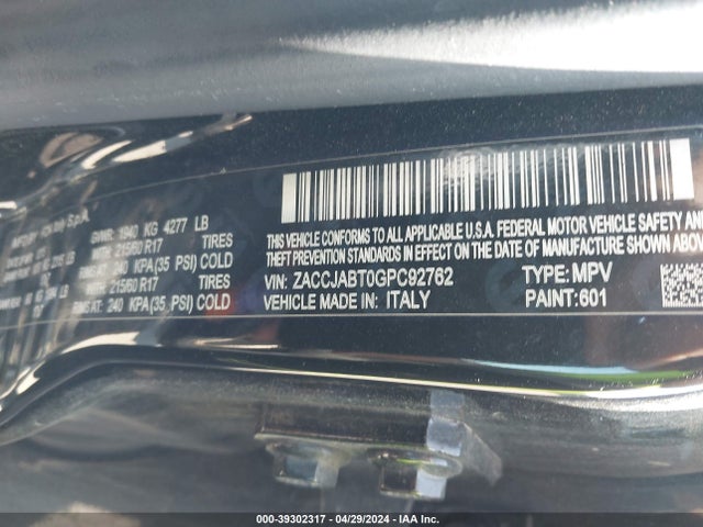 Jeep Renegade Latitude 2016 ZACCJABT0GPC92762 Image 9