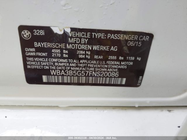 WBA3B5G57FNS20086 BMW 328i Xdrive