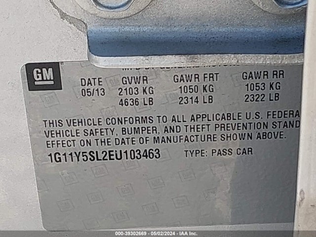 Chevrolet Impala 1ls 2014 1G11Y5SL2EU103463 Image 9