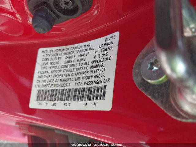 2HGFC2F53GH530311 Honda Civic Lx
