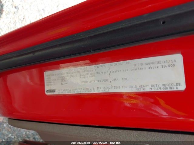 2015 Freightliner Cascadia 113 მანქანა იყიდება აუქციონზე, vin: 1FUJGHDV8FLGE8625, აუქციონის ნომერი: 39302850