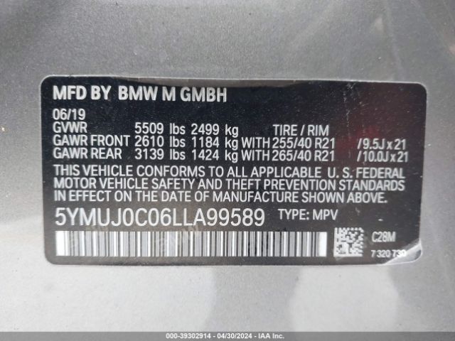 5YMUJ0C06LLA99589 BMW X4 M Competition