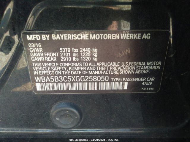 WBA5B3C5XGG258050 BMW 535i Xdrive