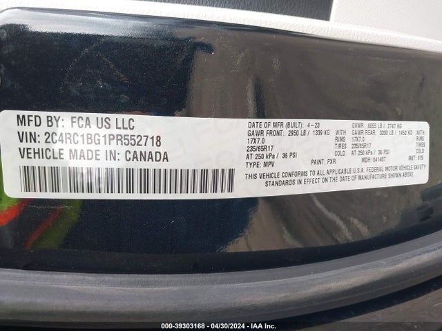 Chrysler Pacifica Touring L 2023 2C4RC1BG1PR552718 Image 9