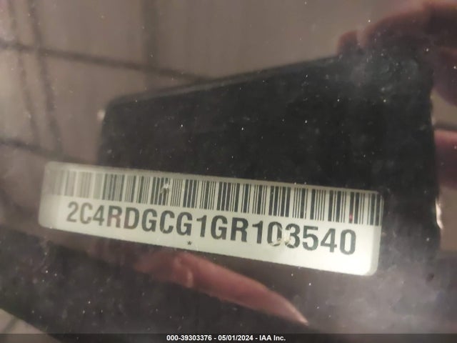 Продаж на аукціоні авто 2016 Dodge Grand Caravan Sxt, vin: 2C4RDGCG1GR103540, номер лоту: 39303376