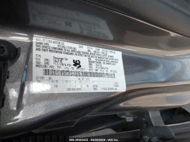 Ford FOCUS SE 2014 1FADP3F25EL296362 Image 9
