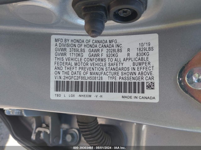 Honda Civic Sport 2020 2HGFC2F86LH508128 Image 9