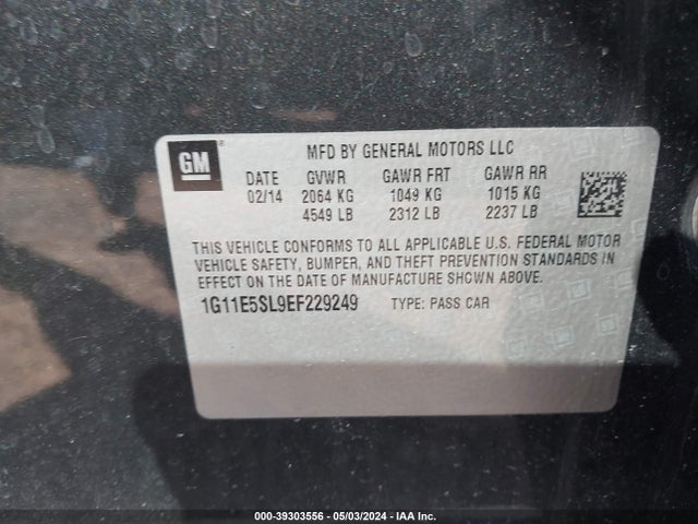 Chevrolet MALIBU 2LT 2014 1G11E5SL9EF229249 Image 9