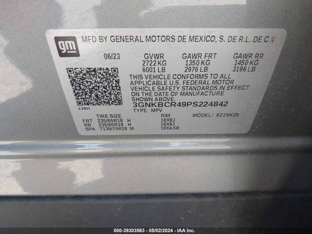 Chevrolet Blazer Fwd 2lt 2023 3GNKBCR49PS224842 Image 9