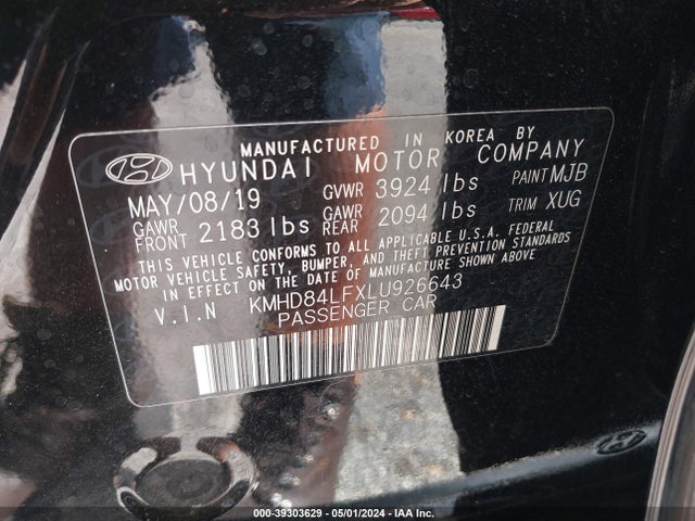 Hyundai Elantra Value Edition 2020 KMHD84LFXLU926643 Image 9