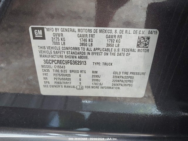 Chevrolet Silverado 1500 1lt 2015 3GCPCREC9FG362913 Image 17