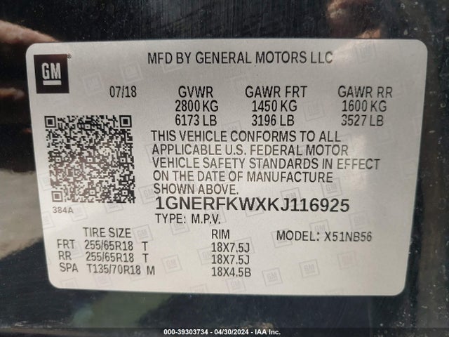 Chevrolet Traverse Ls 2019 1GNERFKWXKJ116925 Image 9