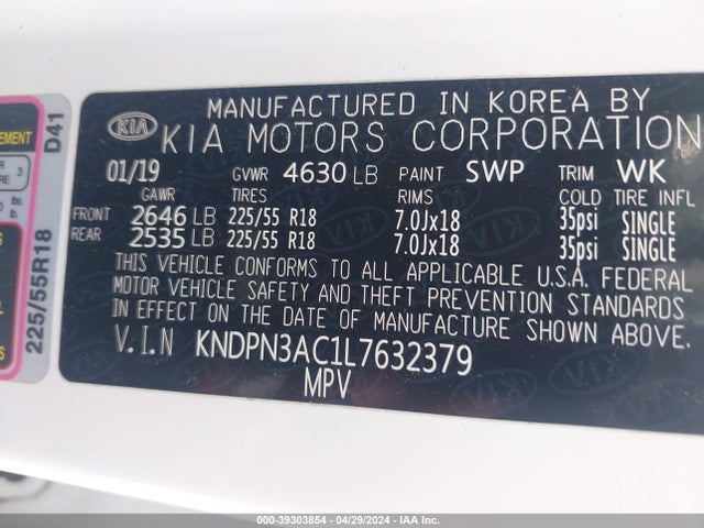 KIA Sportage Ex 2020 KNDPN3AC1L7632379 Image 9
