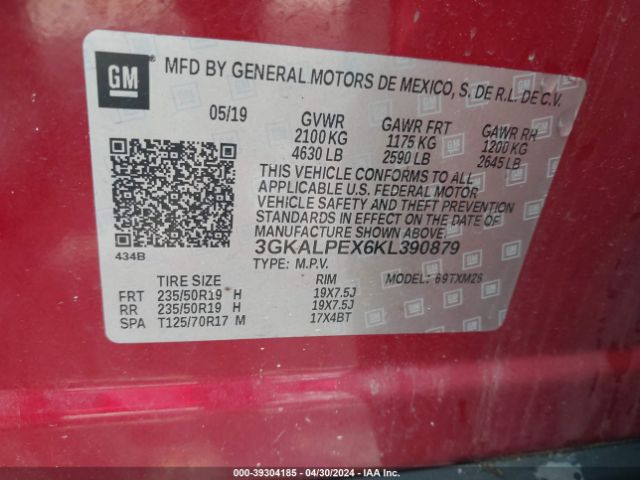 3GKALPEX6KL390879 GMC Terrain Slt