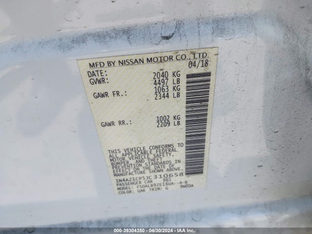 Nissan LEAF S 2018 1N4AZ1CP5JC310658 Image 9