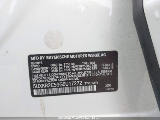 5UXKR2C59G0U17272 BMW X5 Sdrive35i