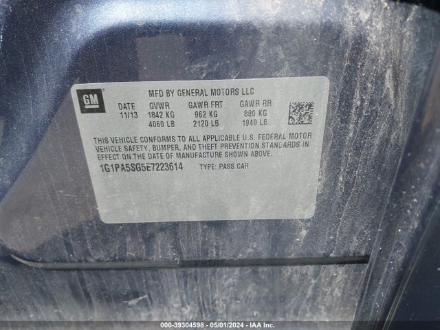 Chevrolet Cruze Ls Auto 2014 1G1PA5SG5E7223614 Image 9