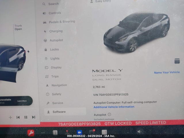7SAYGDEE8PF913825 Tesla Model Y Awd/long Range Dual Motor All-wheel Drive