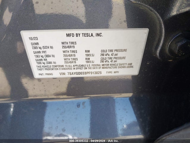 7SAYGDEE8PF913825 Tesla Model Y Awd/long Range Dual Motor All-wheel Drive