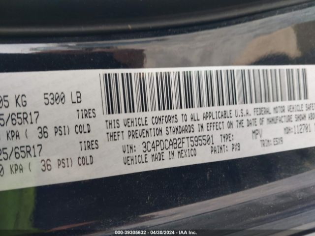 3C4PDCAB2FT595501 Dodge Journey American Value Pkg