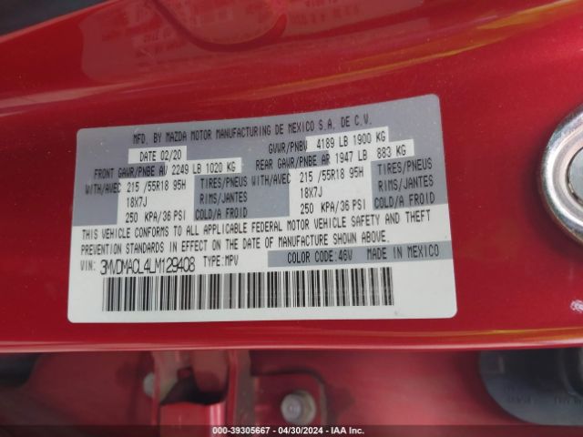3MVDMACL4LM129408 Mazda Cx-30 Select Package