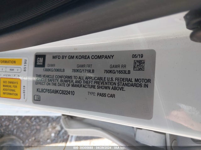 Chevrolet Spark 2lt Cvt 2019 KL8CF6SA9KC822410 Image 9