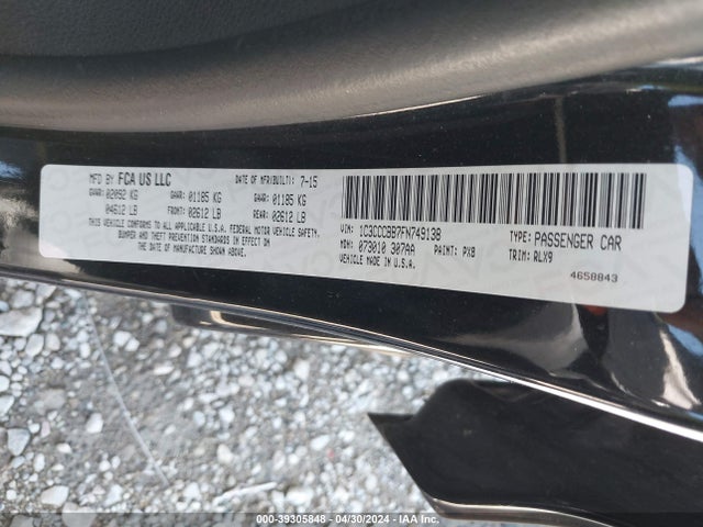 1C3CCCBB7FN749138 Chrysler 200 S