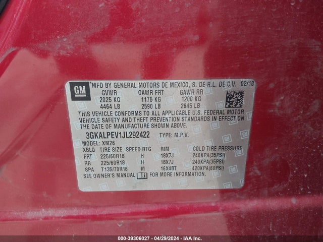 GMC Terrain Slt 2018 3GKALPEV1JL292422 Image 9