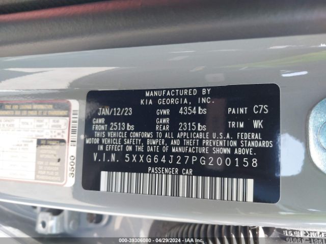 5XXG64J27PG200158 KIA K5 Gt-line