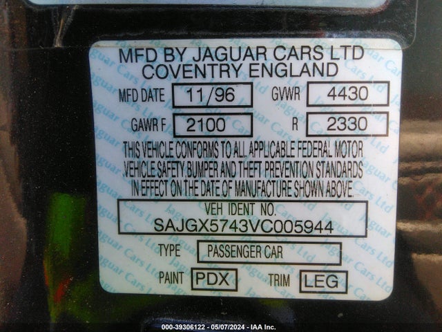 1997 JAGUAR XK8 SAJGX5743VC005944 Photo 8