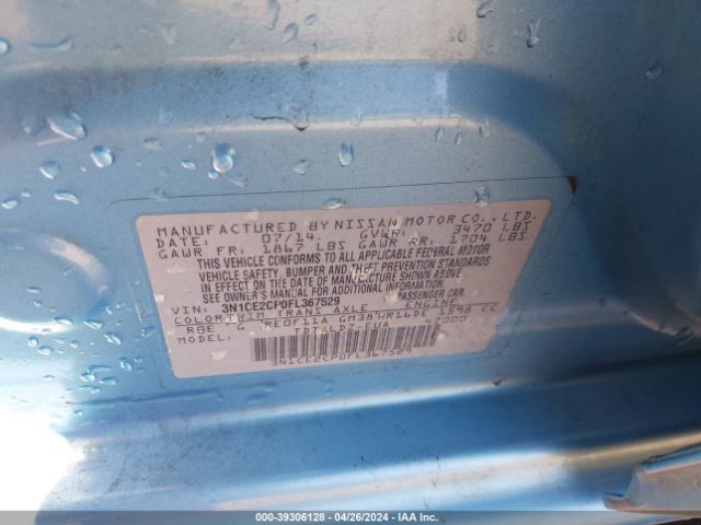 3N1CE2CP0FL367529 Nissan Versa Note S (sr)/s Plus/sl/sr/sv