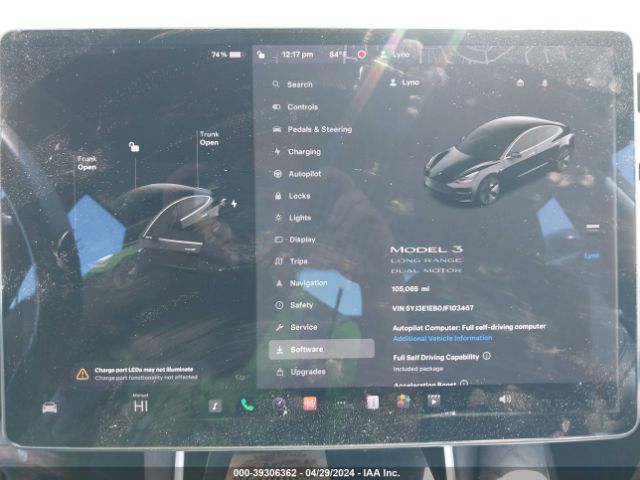 5YJ3E1EB0JF103467 Tesla Model 3 Long Range/performance