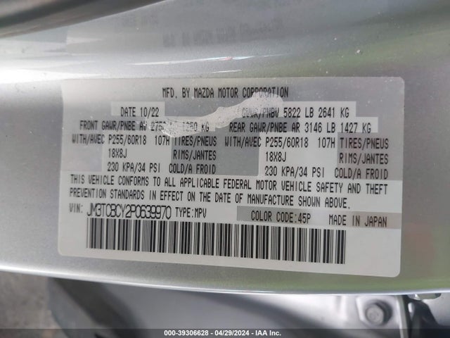Mazda Cx-9 Touring 2023 JM3TCBCY2P0639970 Image 9