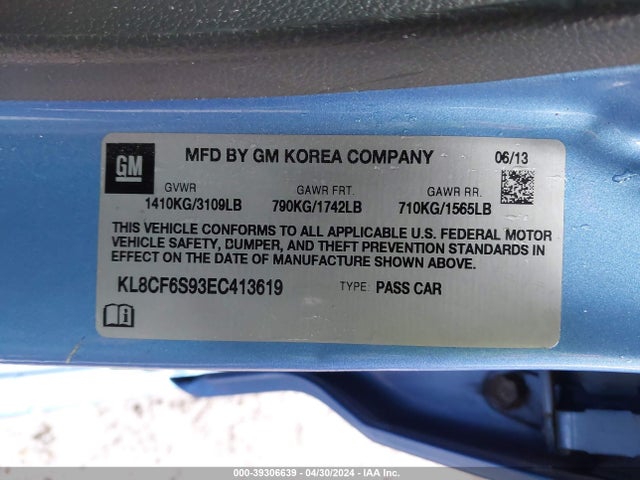 Chevrolet Spark 2lt Auto 2014 KL8CF6S93EC413619 Image 9