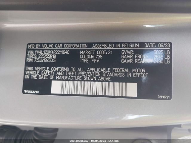 YV4L12UK4R2211640 Volvo Xc40 B5 Core Dark Theme