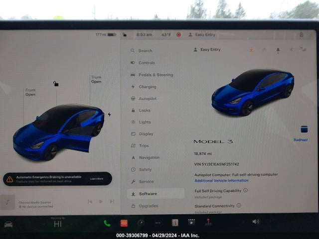 Tesla Model 3 Rear-wheel Drive 2022 5YJ3E1EA5NF251742 Image 7