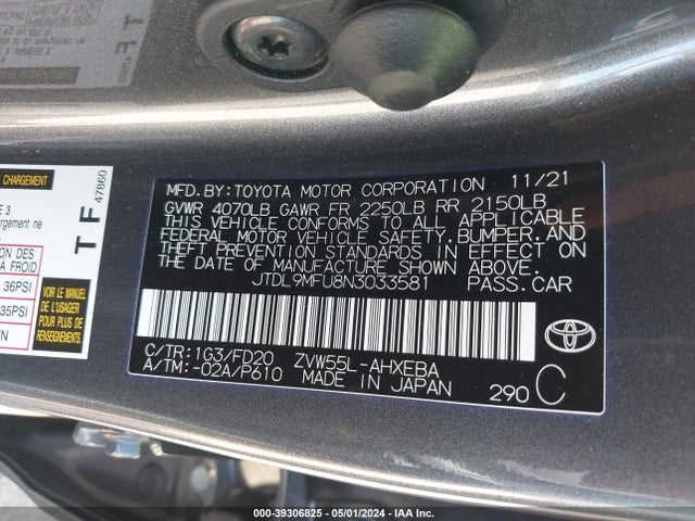 Toyota Prius Le Awd-e 2022 JTDL9MFU8N3033581 Image 9