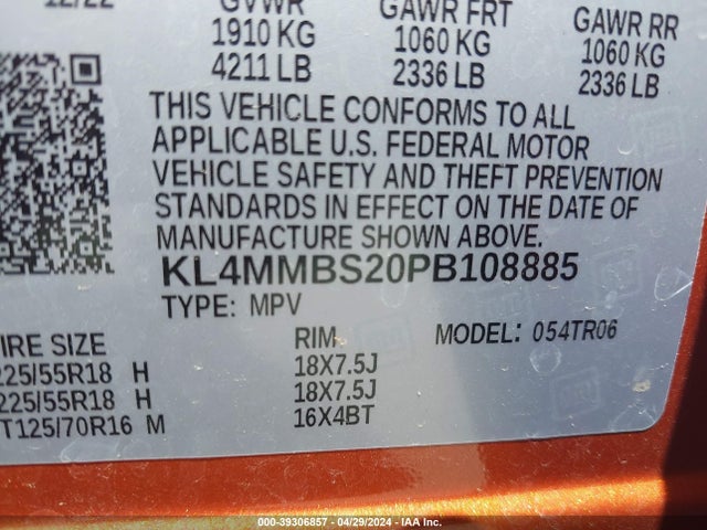 KL4MMBS20PB108885 Buick Encore Gx Preferred Fwd