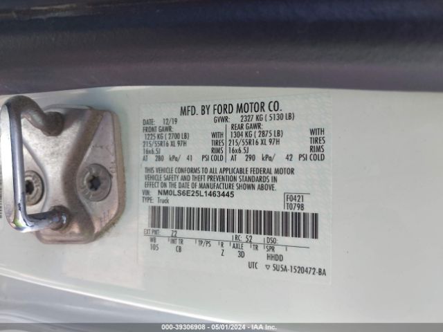 NM0LS6E25L1463445 Ford Transit Connect Xl