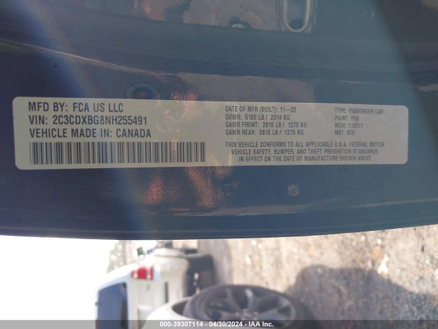 Dodge Charger Sxt Rwd 2022 2C3CDXBG8NH255491 Image 9