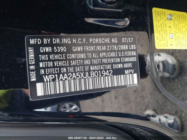 WP1AA2A5XJLB01942 Porsche Macan Sport Edition
